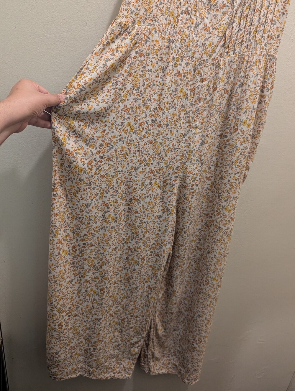 Madewell Pintuck Cami Jumpsuit in Blossoming Vines Floral Wide Leg - 8 - Picture 8 of 16